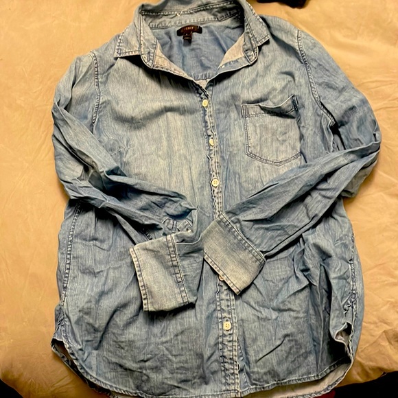 J crew worn twice denim button up shirt - Picture 1 of 1